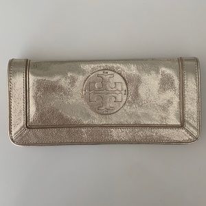 Tory Burch Gold Wallet Clutch